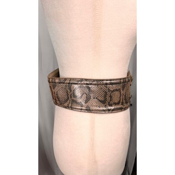 Colin Steward Snake Skin Double Latch Corset Belt S/M - Picture 5 of 8